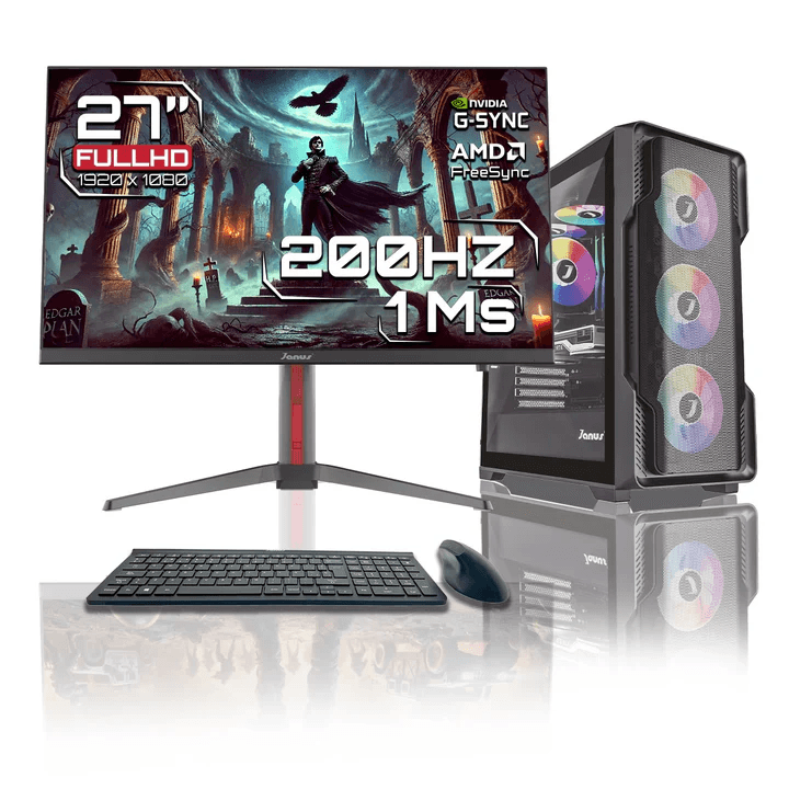 Computador Gamer Janus Ryzen 5 5600GT SSD 512 GB M2 RAM 16GB  MONITOR JANUS 27"" Gamer  200Hz FULLHD