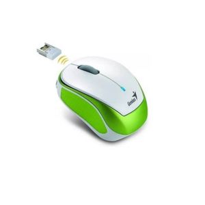 Mouse Genius Micro Trav 9000R Inalambrico Mini Blanco Verde