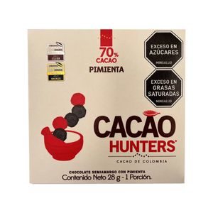 Chocolate Cacao Hunters Pimienta 70% Cacao x28grs