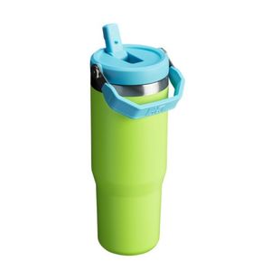 Termo Stanley Flip Straw Bright Lime 30 Oz