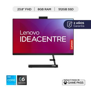 Computador AIO Lenovo IdeaCentre 3 24IAP7 Intel Core i3-12 8GB 512GB SSD 23.8" Negro