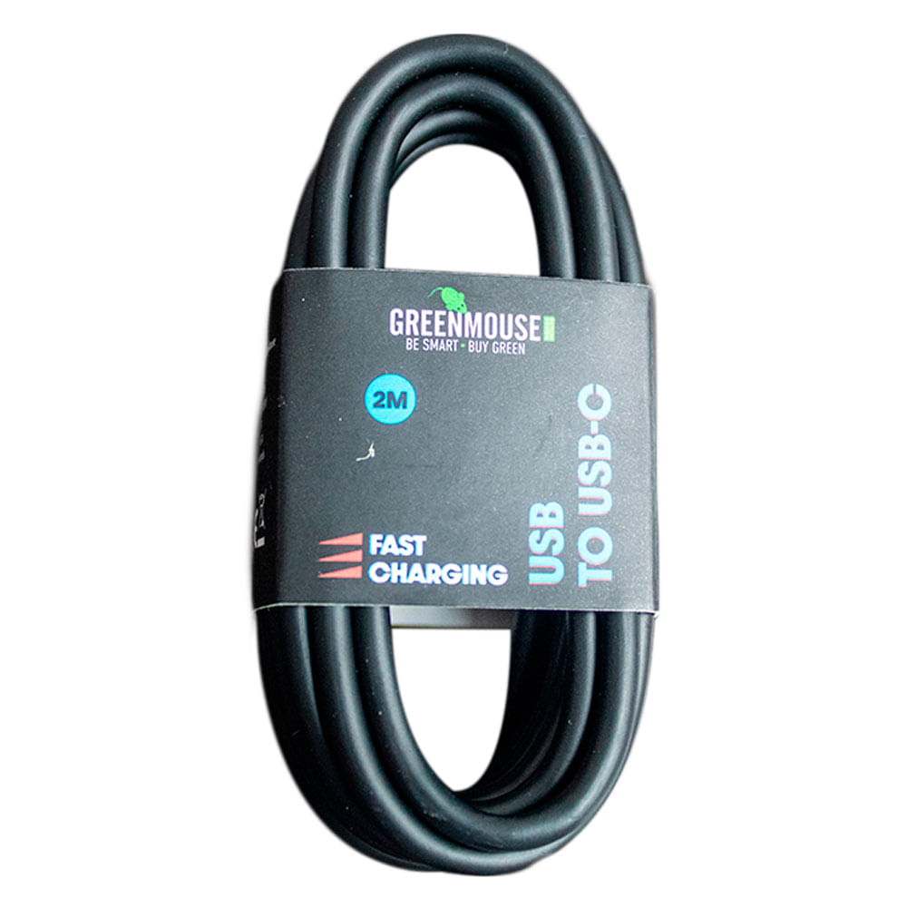 Cable USB a USB-C 200 cm negro Greenmouse