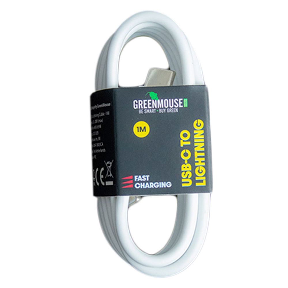 Cable USB-C a lightning 100 cm blanco Greenmouse