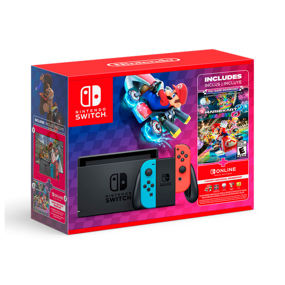 Consola Nintendo Switch Mario Kart 8 + 3 Meses Online Neon