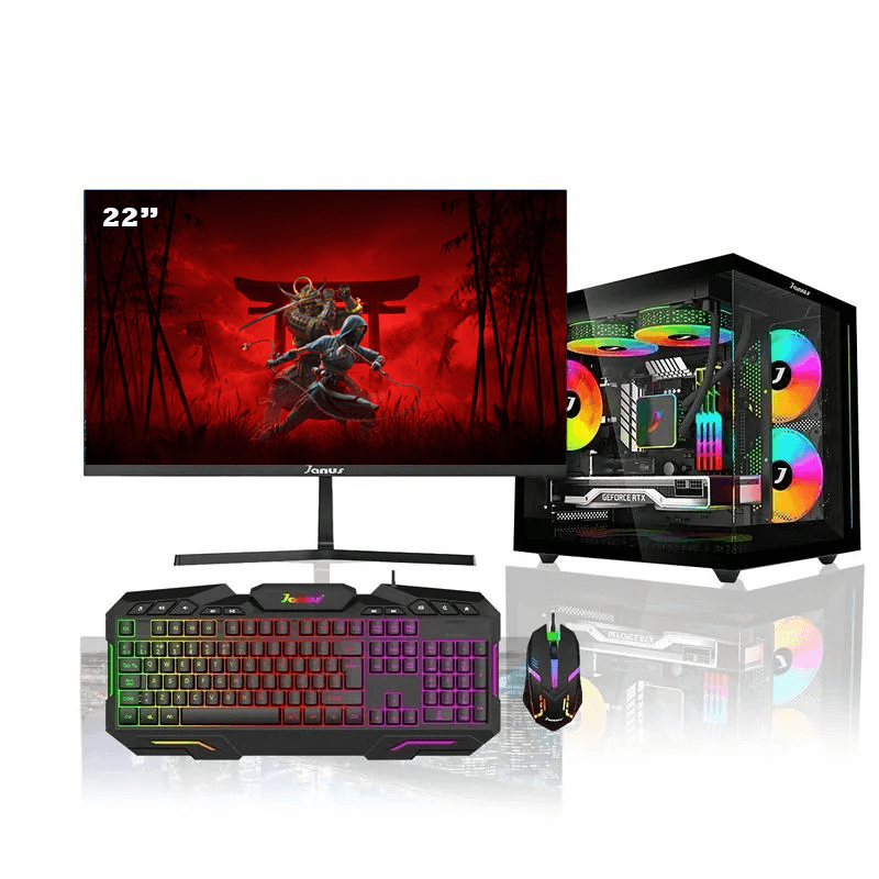 Computador Gamer Ryzen 5 4655G SSD M.2 512GB M2 RAM 16GB MONITOR JANUS IPS 22""100HZ Fuente 400W