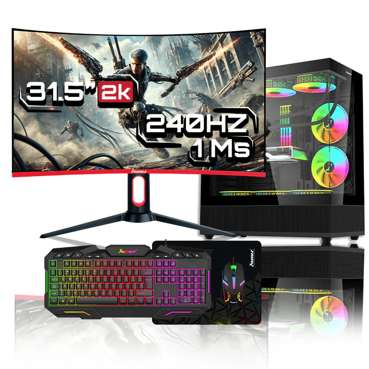 Computador Gamer Amd Ryzen 5 5600Gt Memoria Ram 16Gb Ssd 512Gb M.2 Rtx 3050 Board A520M Fuente Janus 400W MONITOR GAMER 32"" 240HZ