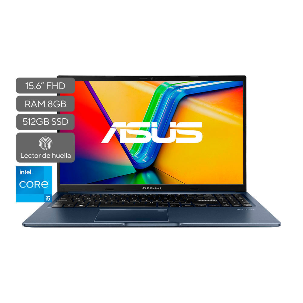 Computador portátil ASUS Vivobook 15 X1502ZA-EJ2539W - Intel Core i5H - 8GB RAM - 512GB SSD - Azul - 15,6"" - Lector de huellas