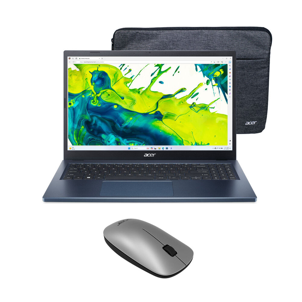 Computador portátil Táctil ACER Aspire 3 A315-24PT-R3JR - AMD Ryzen 5 - 16GB RAM - 512GB SSD - Azul - 15,6"" - Funda + Mouse
