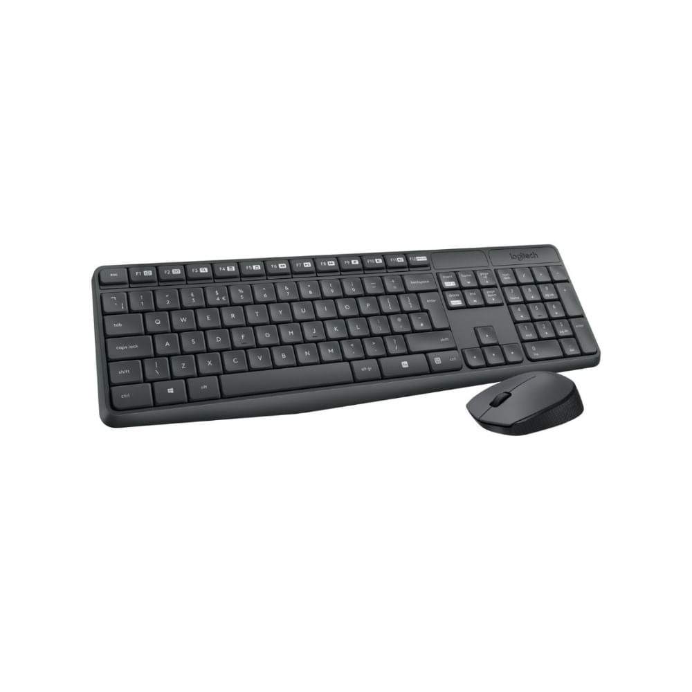 Combo teclado Logitech + Mouse MK235 Inalámbrico GRIS