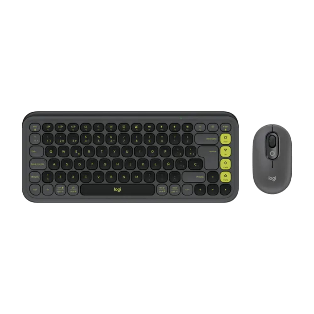 Combo teclado Logitech + Mouse POP ICON Gris