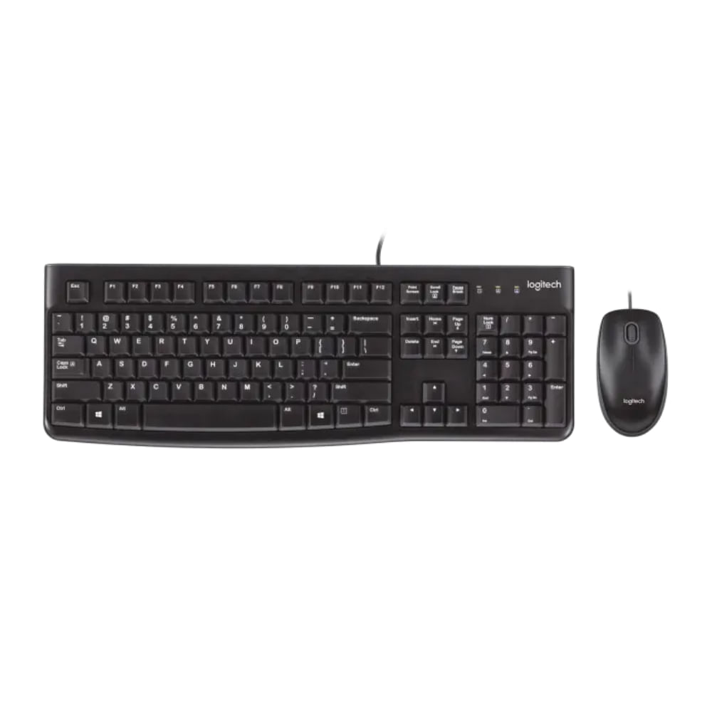 Combo teclado Logitech + Mouse MK120 Alámbrico NEGRO