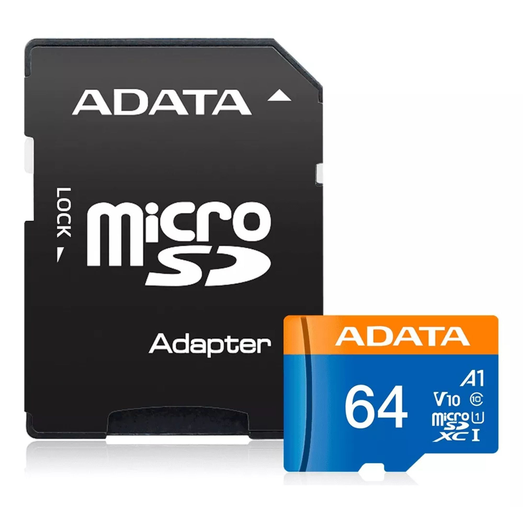 Memoria Micro SD Adata AUSDH64GUICL10A1 64GB A1 Con Adaptador SD