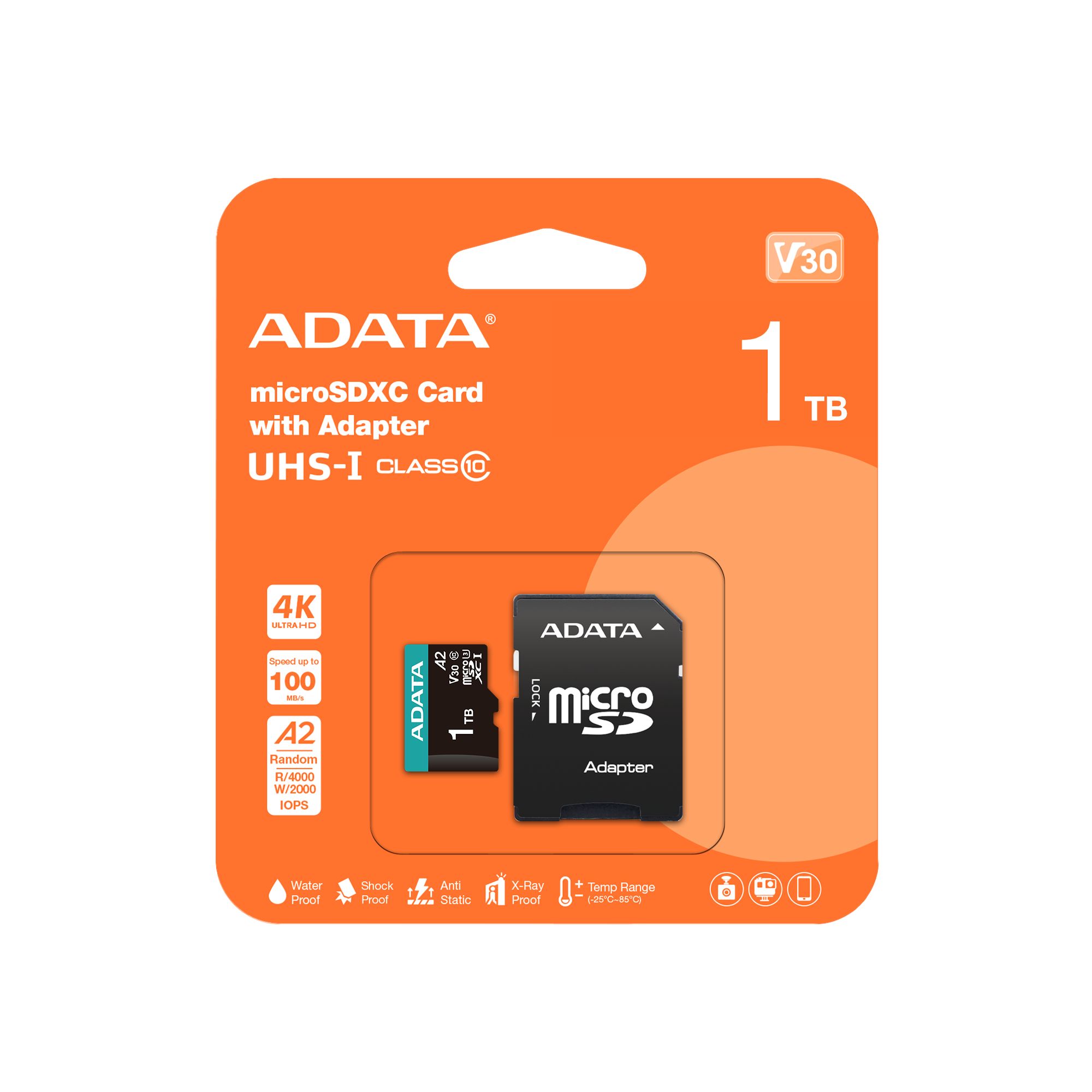 Memoria Micro SD Adata 1TB AUSDX1TUI3V30SA2- RA1