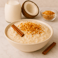 Arroz con leche y coco